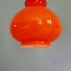 Trio de suspensions vintage en opaline orange, 1960-70
