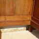Walnut dressing table with mirror, storage and marble.