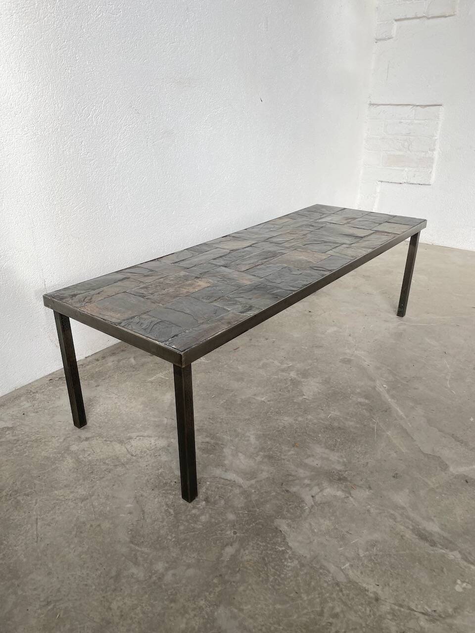 1950s slate coffee table