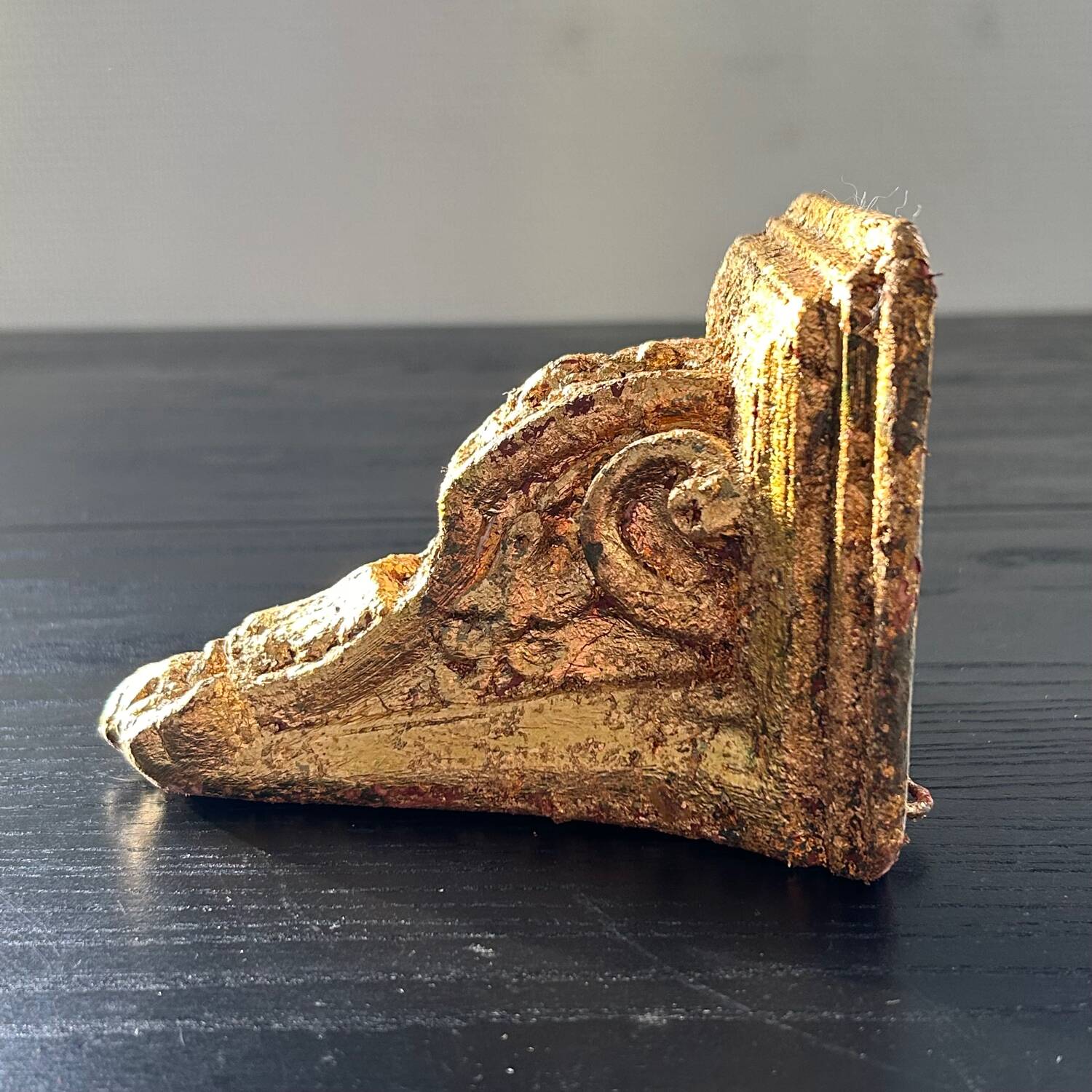 Small console in gilded plaster