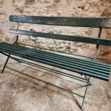 Antique folding garden bench – France – 1930s