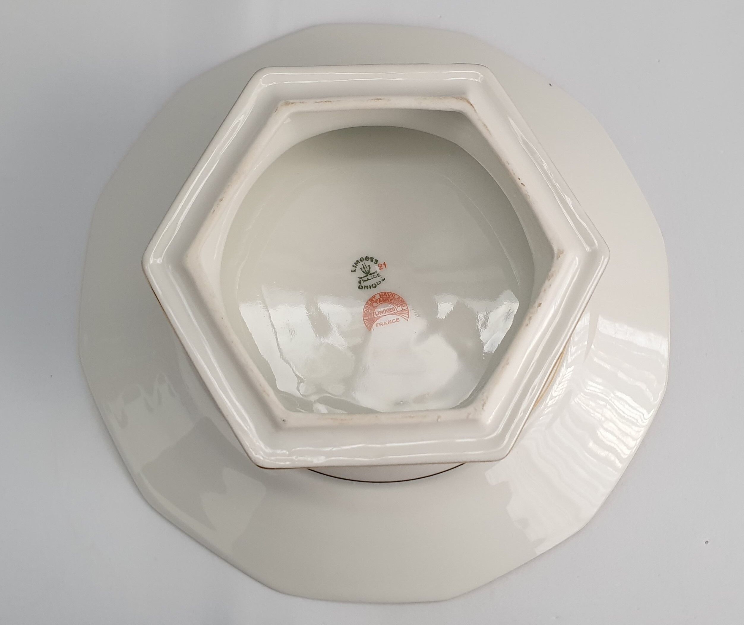 Porcelain mounted plate from limoges haviland