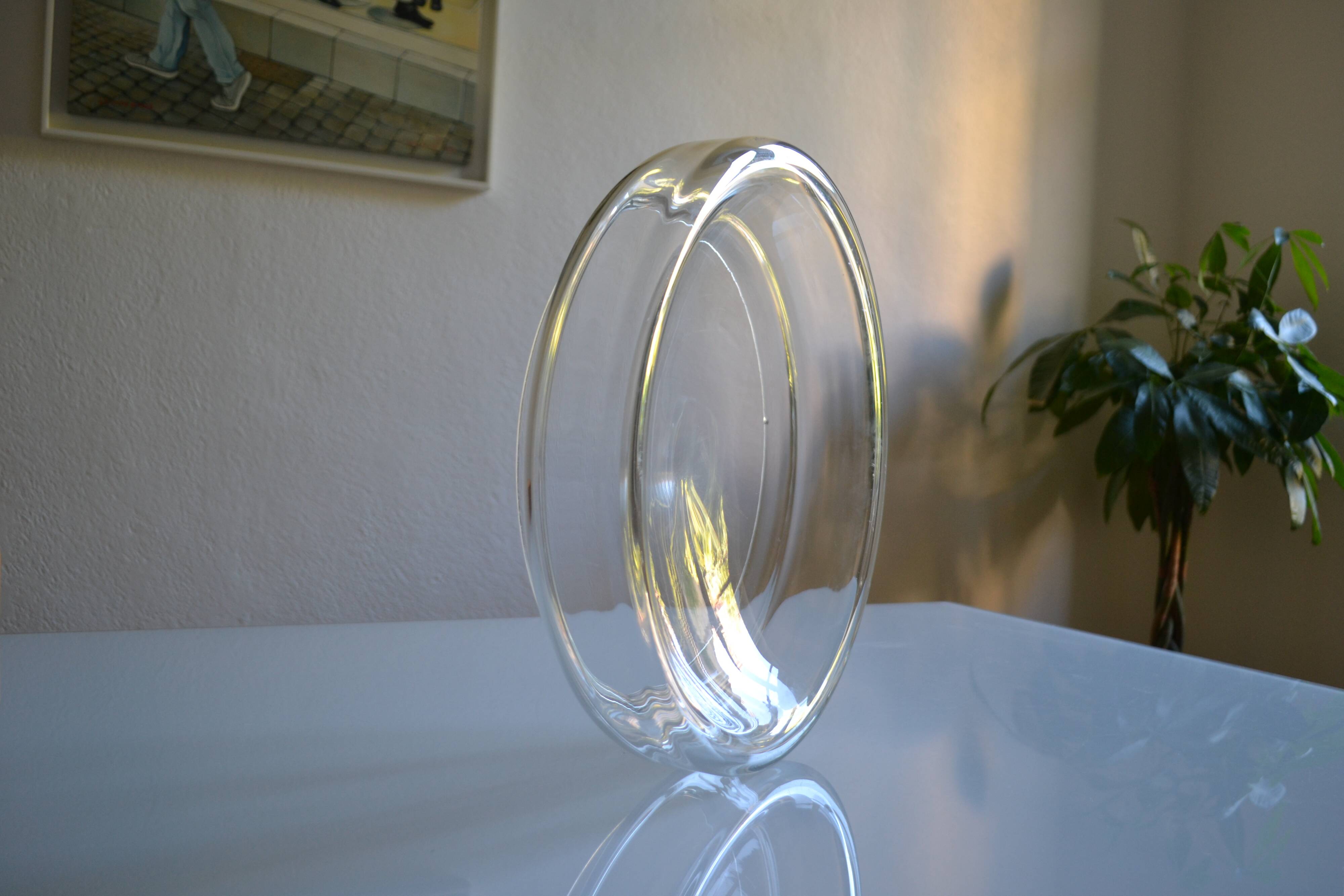 vide poche en verre soufflé, Murano Italy vers 1970 D : 35 cm