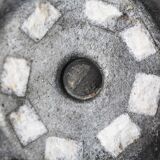 Raku vase with incised decoration