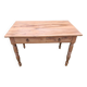 Antique Louis Philippe style desk table in cherry wood with 2 drawers