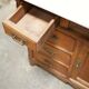Antique washbasin cabinet in marble and wood