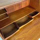 1960s Vintage Danish teak secretary by Kai Kristiansen for HNJ Møbler