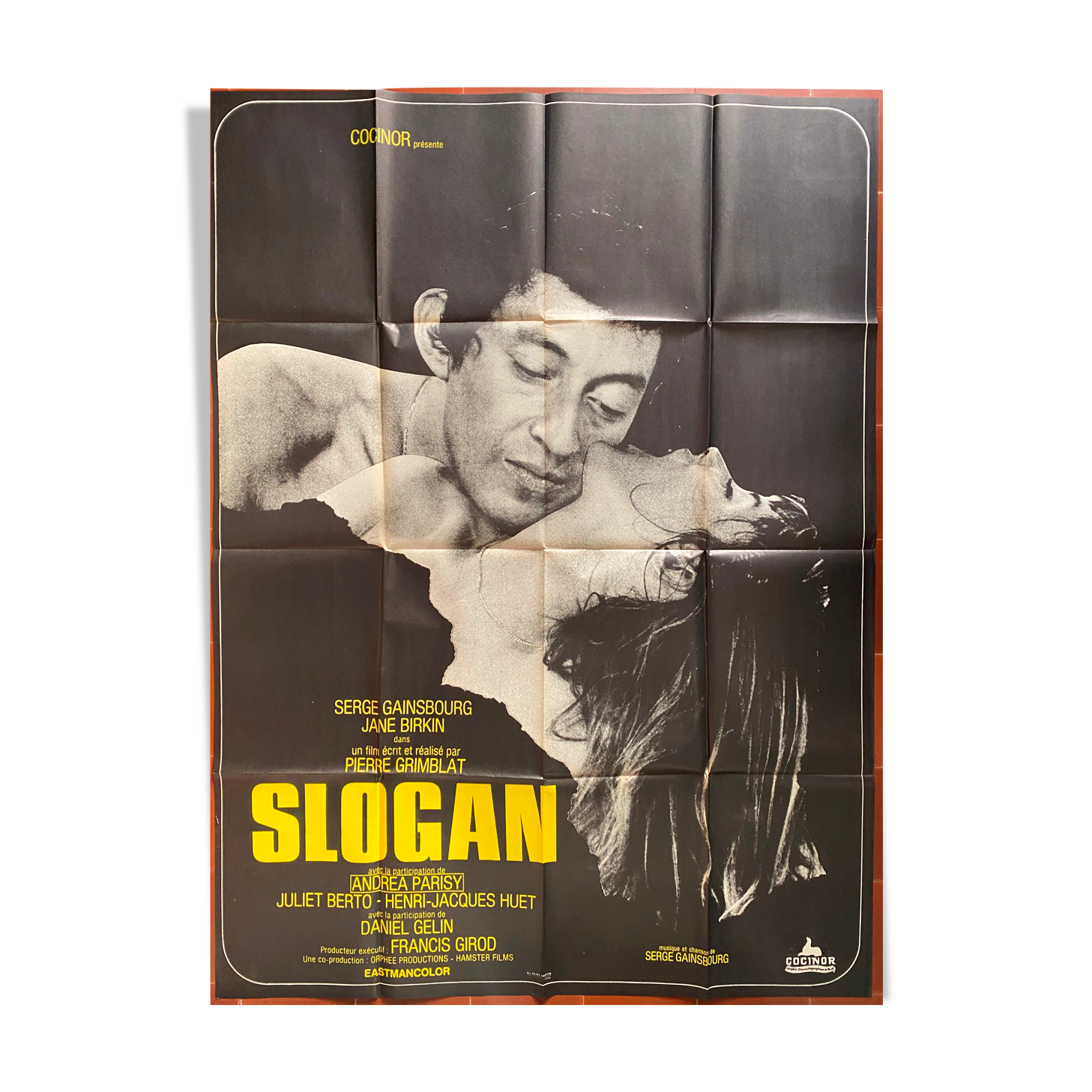 Cinema poster "Slogan" Jane Birkin, Serge Gainsbourg 120x160cm 1969
