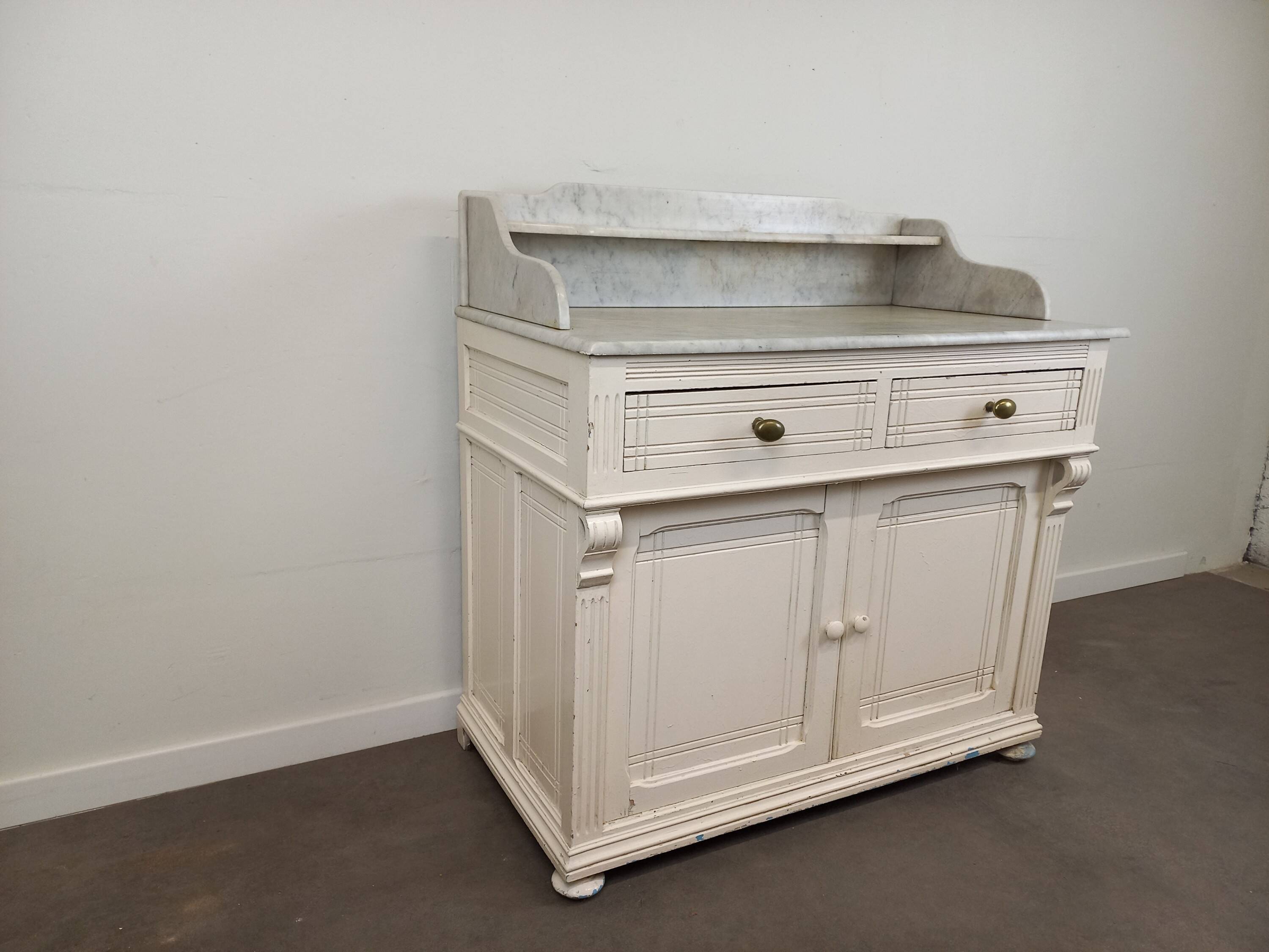 Marble top bathroom cabinet