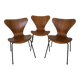 Model 3107 Dining Chairs In Teak By Arne Jacobsen For Fritz Hansen.