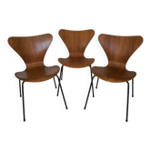 Model 3107 Dining Chairs In Teak By Arne Jacobsen For Fritz Hansen.