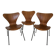 Model 3107 Dining Chairs In Teak By Arne Jacobsen For Fritz Hansen.