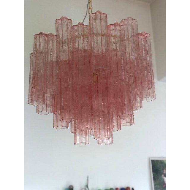 Contemporary Murano glass Sputnik chandelier, Mazzega style, set of 2 or a pair of chandeliers