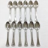 12 silver shell teaspoons