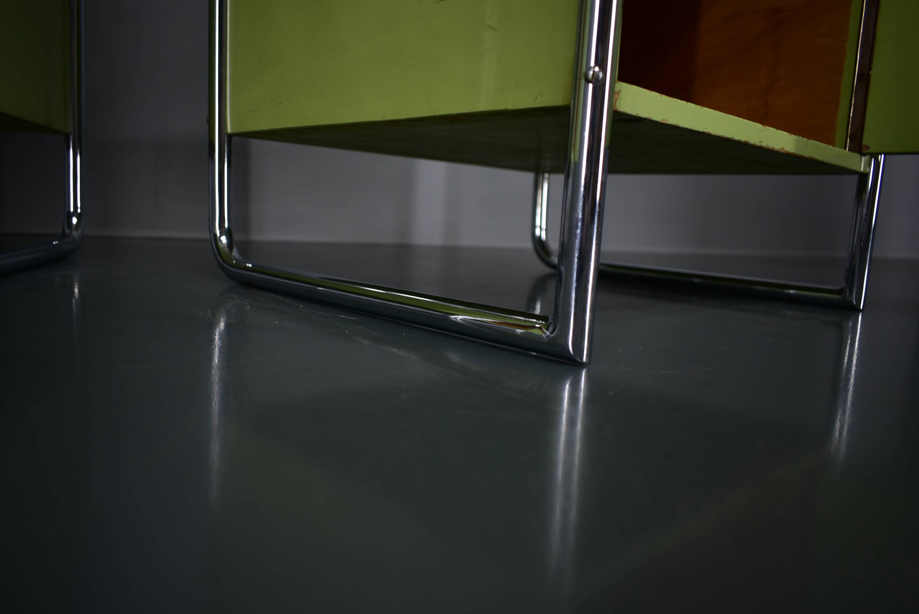 Set of Two Bauhaus Night Stands by Vichr & Co., 1930s