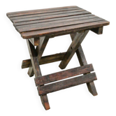 Tabouret pliant en bois