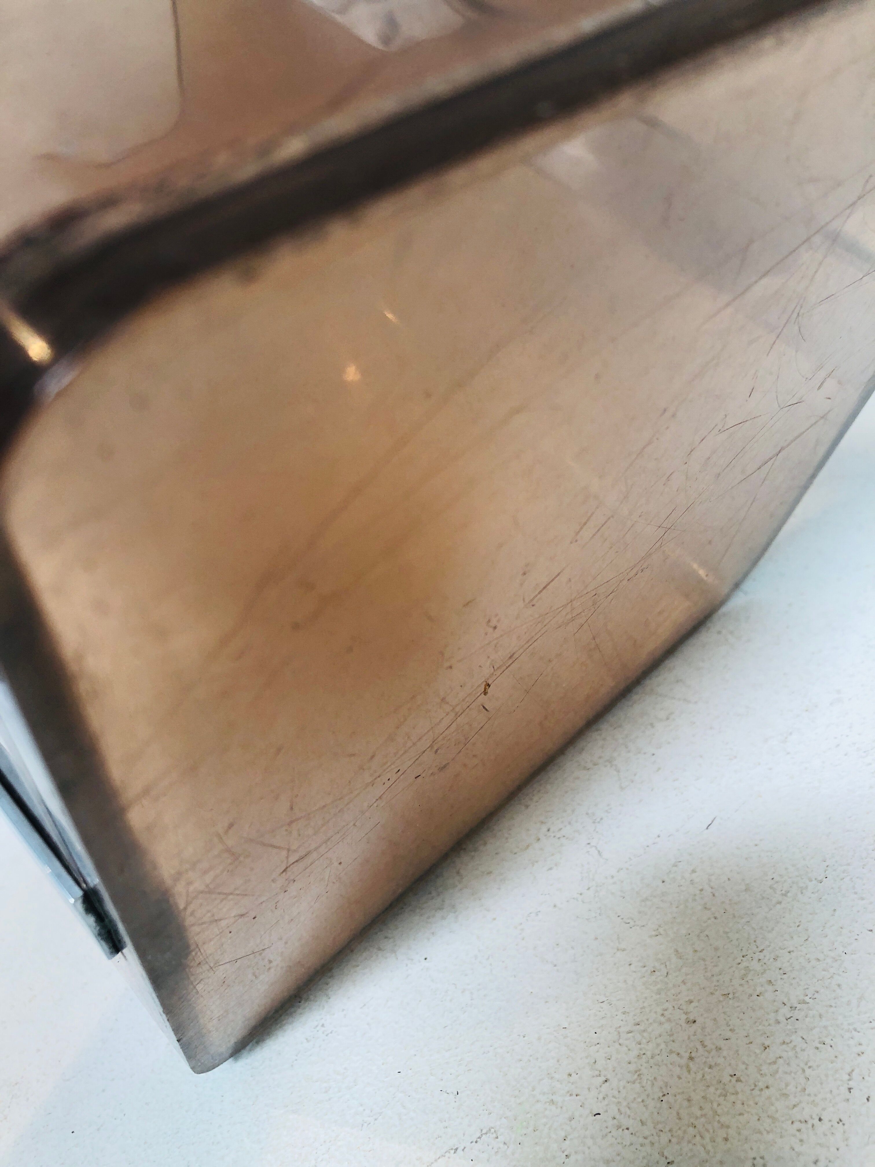 Plexiglas paper basket, 1970