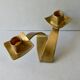 Double brass candle holder