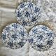 3 assiettes à dessert vintage anglaises Royal Tudor modèle bouquet bleu