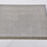 Mid-century modern steel and aluminium coffee table with graphic meander pattern
