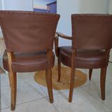 Pair of bridge armchairs
