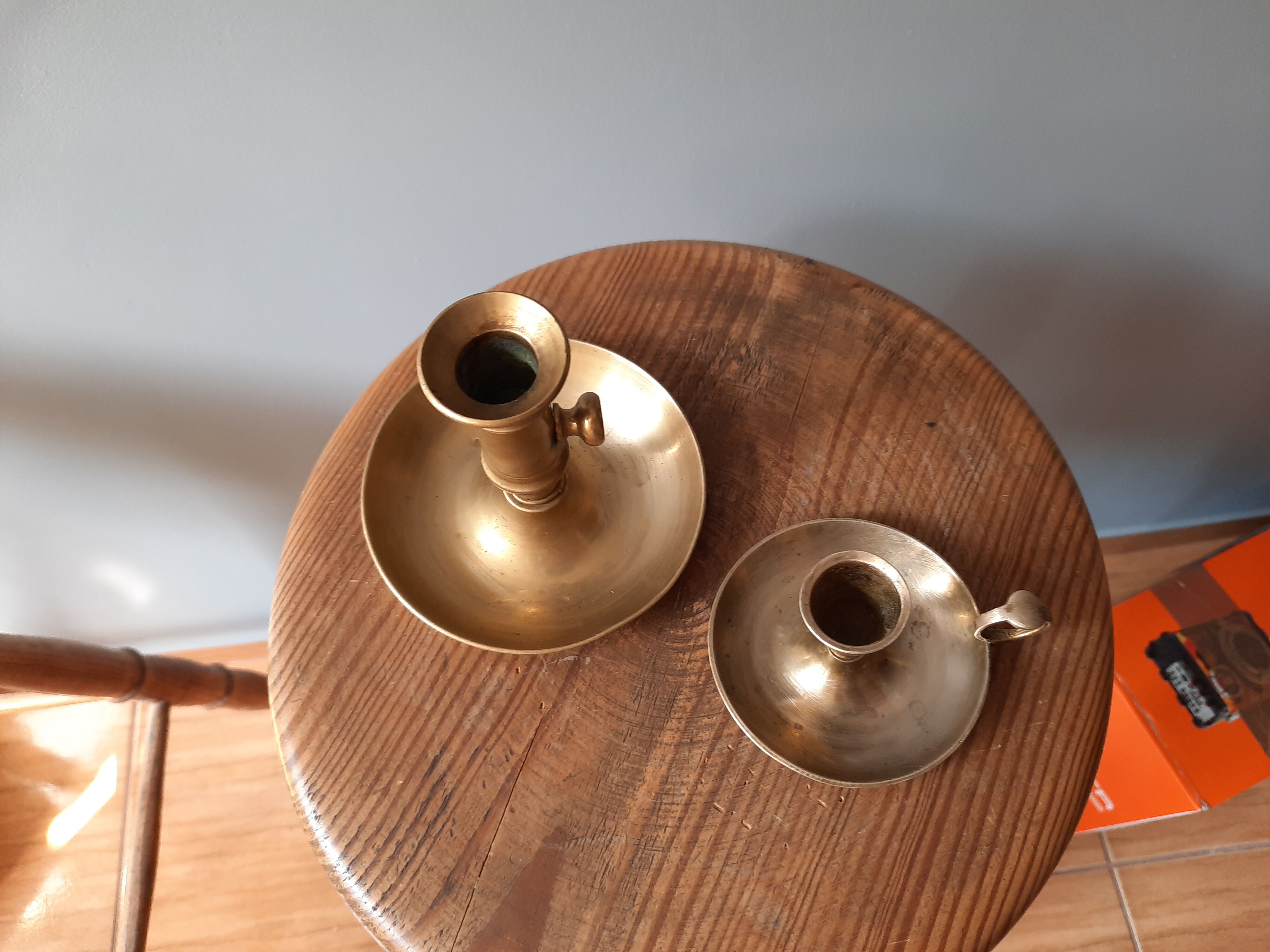 Pair of brass candlesticks