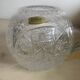 Paire de vases boules en cristal de Bohême taillé main Julia Crystal