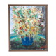 Expressionist painting bouquet floral oil on canvas JC Piquet