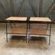 Pair of Raoul Guys Wicker Magazine Racks Circa 195