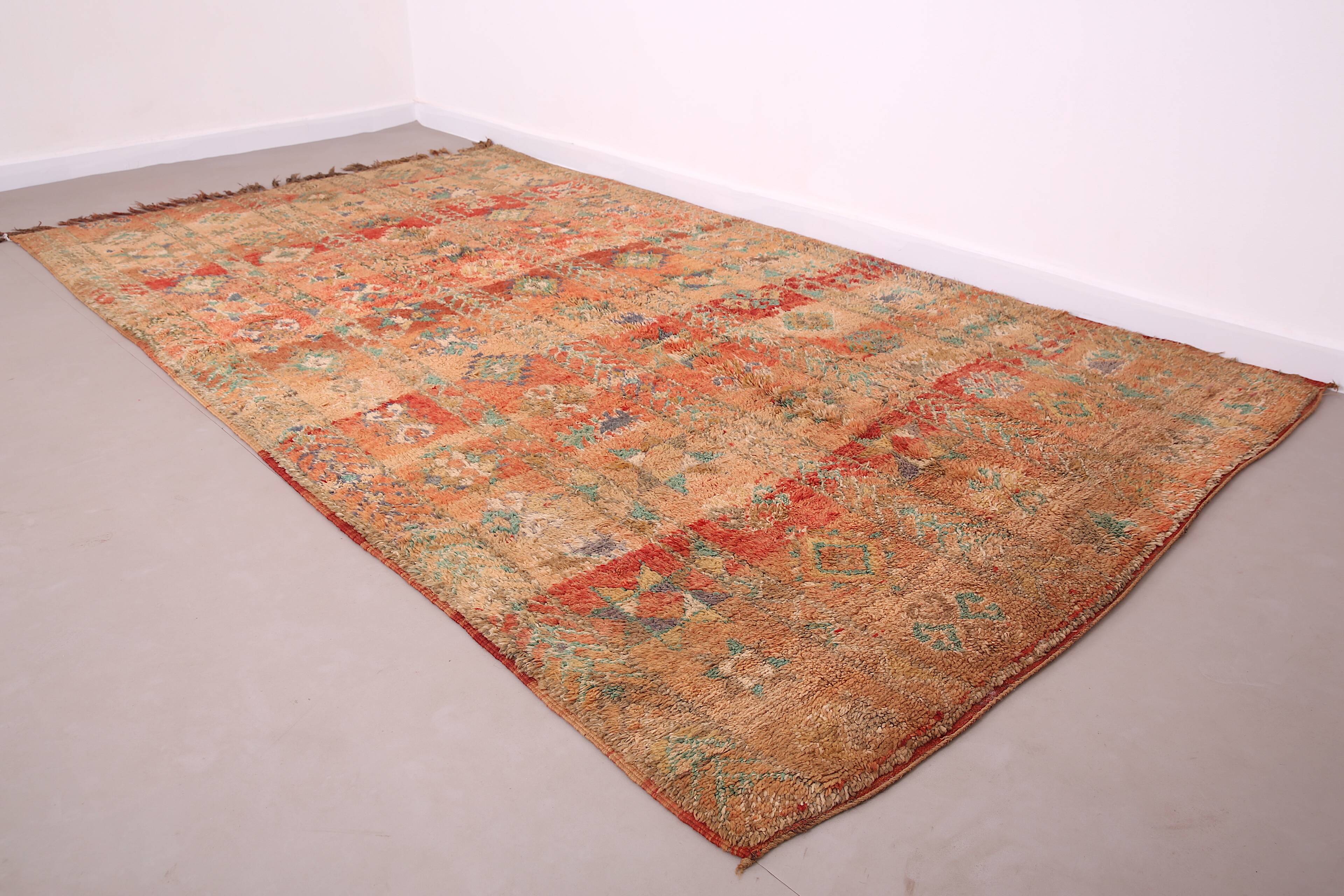 Vintage Moroccan Boujaad Rug 198 CM X 342 CM