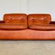 Vintage Danish mid-century cognac leather 2-seater sofa by Sigurd Resell
