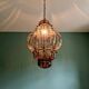Large Venetian suspension in smoked blown Murano glass, mid-20th century.