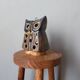 Owl tealight holder ceramic handmade owl candle holder brutalist