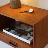 Wall-mounted bedside table with drawer, Scandinavian, 1960.