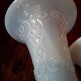 Vases opaline Charles X porte-ananas