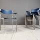 Minimalist Metal and Plywood Stackable Armchairs by Gijs Van Der Sluis