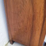 Empire bedside table with detached columns in walnut 19th