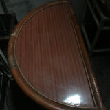 Rounded rattan console