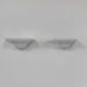 Pair of vintage wall lights, moulded pressed white matte ABS, France, 1980.