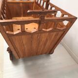 Wooden castor bed from the 40s and 50s