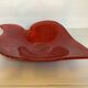 Red terracotta spiral pattern fruit bowl