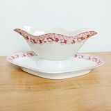Iron earth sauce boat Moulin des Loups and Hamage, red mulberry