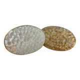 Set of 2 Philippine Capiz Mother of Pearl Placemats