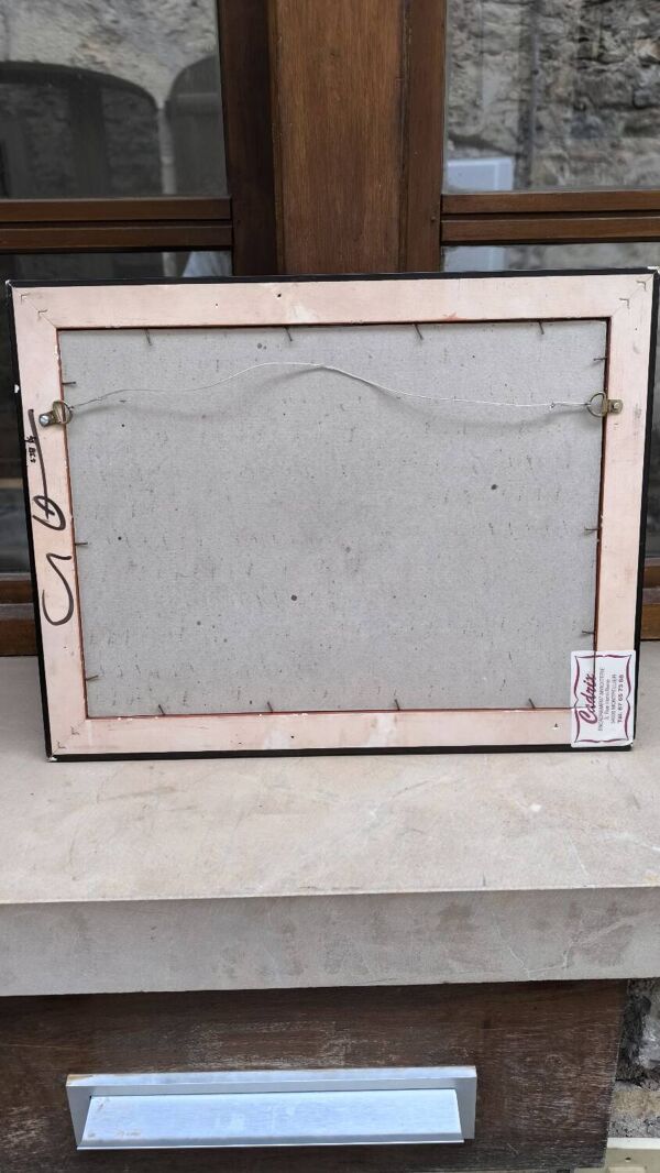 Huile sur carton par Guy Rougon 1970