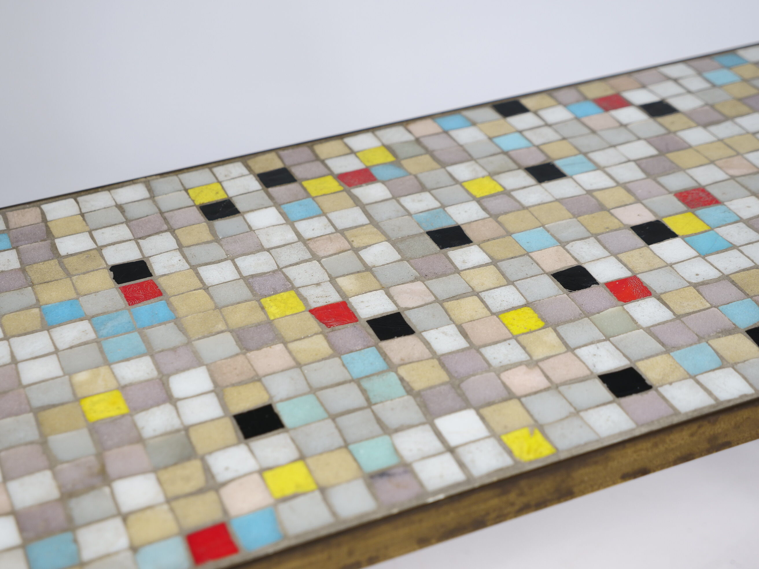 Mid Century Mosaic Plant Stand with orgin Hairpin Legs, 1950s