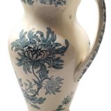 Old Large Toilet Pitcher Saint Amand And Hamage St Anonymous Green Peony