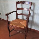 Fauteuil de grand'père paillé