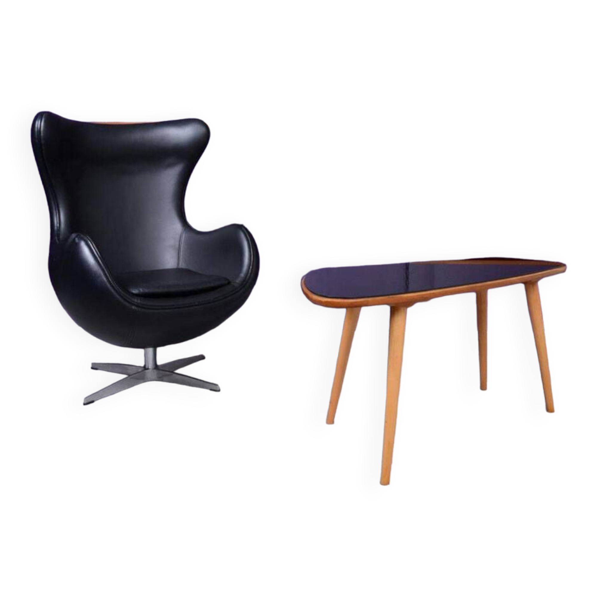 Free-form coffee table, dating from the 1960s