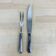 Silver metal serving cutlery