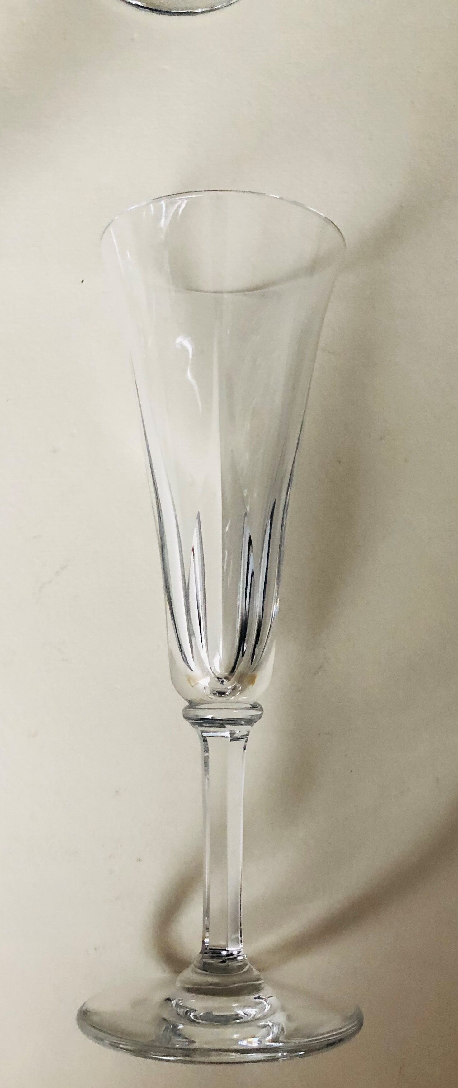 6 Saint Louis crystal champagne flutes
